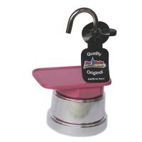 Caffettiera Mini 1 tazza rosa argento