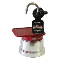 Caffettiera Mini 1 tazza rossa argento