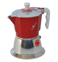 Caffettiera Topmoka rossa 3 tazze ad induzione