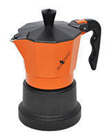 Caffettiera Topmoka arancione teflon 6 tazze