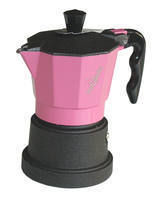 Caffettiera Topmoka rosa teflon 2 tazze