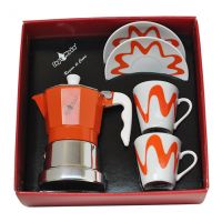 Confezione caffettiera Topmoka 2 tazze arancione