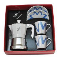 Confezione caffettiera Topmoka 2 tazze bianca