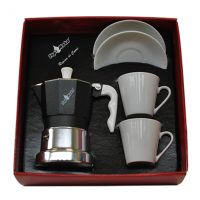 Confezione caffettiera Topmoka 2 tazze nera