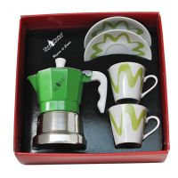 Confezione caffettiera Topmoka 2 tazze verde