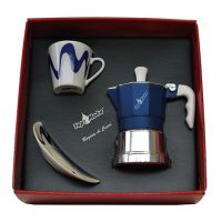 Confezione caffettiera Topmoka 1 tazza blu