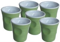 Set 6 bicchieri accartocciati verdi