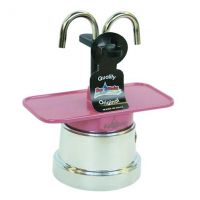 Caffettiera Mini 2 tazze rosa argento