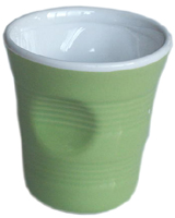 Bicchiere accartocciato Top Moka verde