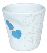 Bicchierino accartocciato D&D cuori azzurri