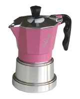 Caffettiera Topmoka fucsia argento